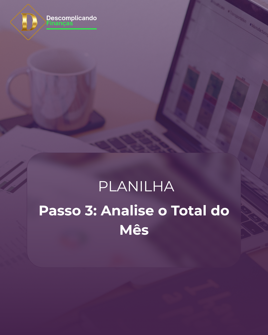 E-book Descomplicando Suas Finanças - Passo 3: - Aprenda a analisar o total do mês.